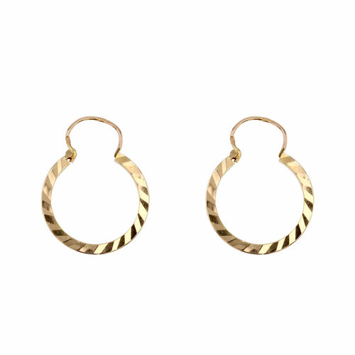 Boucles d'oreilles Boucles d'oreilles créoles anciennes en or rose 58 Facettes 15-375