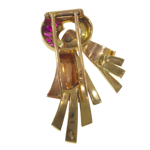 Broche Broche or, rubis 58 Facettes 12005-0030