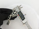 Bracelet vintage bracelet HERMES cassiopee 19 cm argent 925 & saphir blanc 58 Facettes 253329