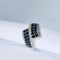 Bague Bague en or blanc diamants et saphirs 58 Facettes 5607