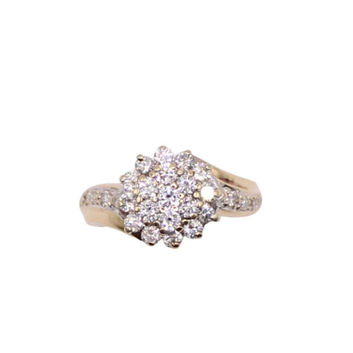 Bague Bague Fleur de Fiamants Or jaune 58 Facettes