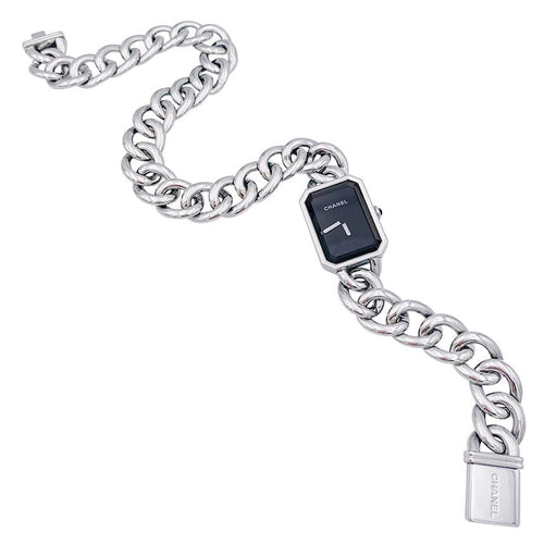 Montre Montre Chanel, "Première Chaîne Gourmette", acier. 58 Facettes 32841