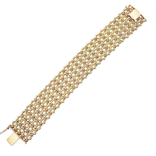Bracelet Bracelet vintage Cartier, Résille, or jaune. 58 Facettes 32443