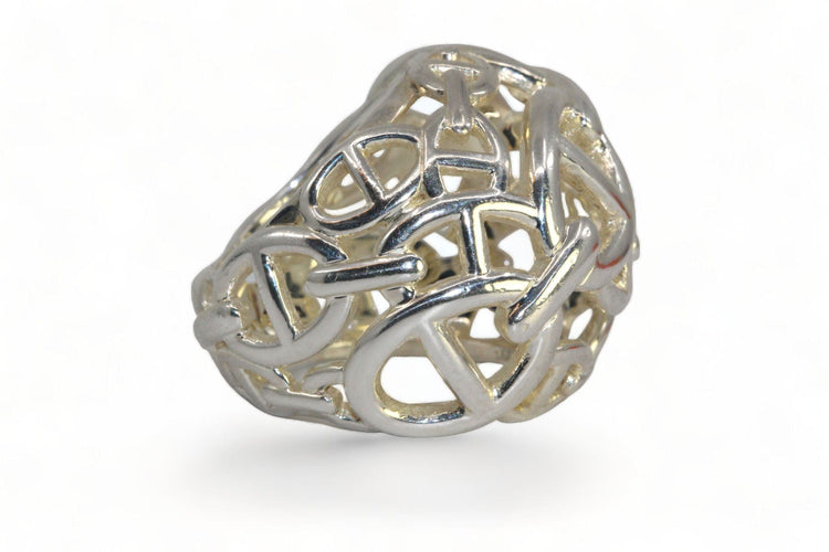 Bague 50 HERMES - Bague Chaine d'Ancre Argent 58 Facettes F17LP26
