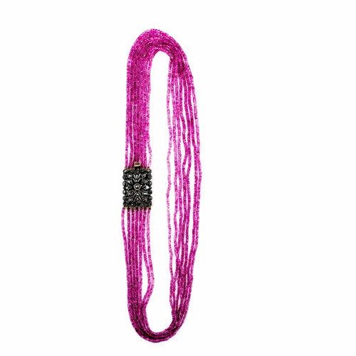 Collier Collier multi-rangs Rubis Diamant 58 Facettes