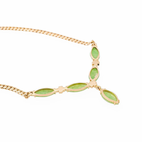 Collier Collier Maille gourmette Or jaune Jade Jadéite 58 Facettes 2432040CN