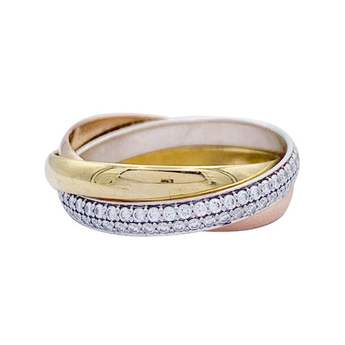 Bague 48 Bague Cartier, "Trinity", 3 ors, diamants. 58 Facettes 32462