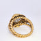 Bague Bague dôme motifs floraux en or jaune et diamant 58 Facettes 5619