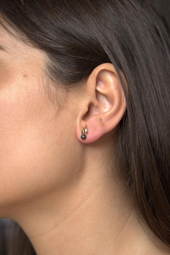 Boucles d'oreilles Boucles d'oreilles puces Or jaune hématite 58 Facettes 2360818CN