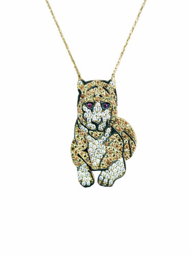 Collier Collier Tigre en Or Jaune et diamants 58 Facettes