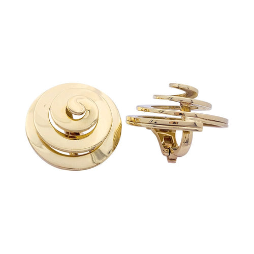 Boucles d'oreilles Clips d'oreille Bulgari vintage, or jaune. 58 Facettes 33259