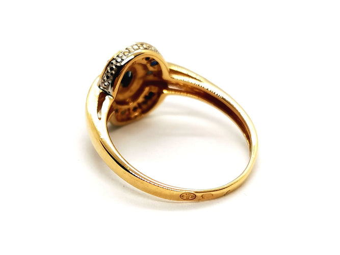 Bague 53 Bague Art déco Or jaune Saphir 58 Facettes 1292342CN