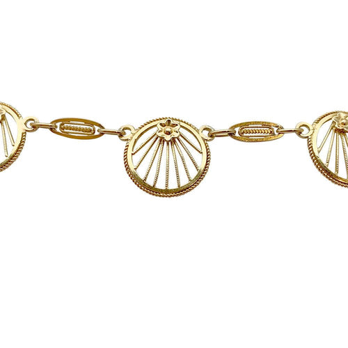 Collier Collier draperie or jaune filigrane. 58 Facettes 32059