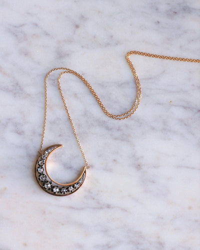 Collier Collier croissant de lune diamants 58 Facettes