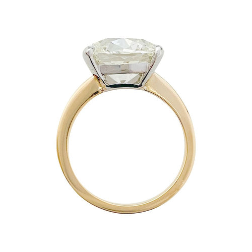 Bague 54.5 Bague diamant 5,97 carats, or et platine. 58 Facettes 31129