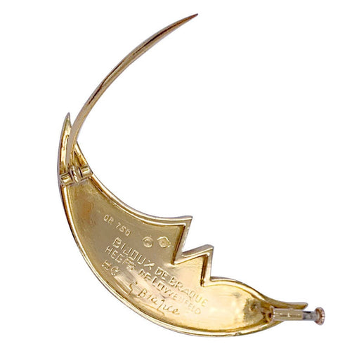 Broche Broche G.Braque, "Croissant de Lune", or jaune. 58 Facettes 32146