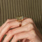 Bague BAGUE "SOUVERAINE" OR JAUNE & AIGUE-MARINE 58 Facettes BO/220116