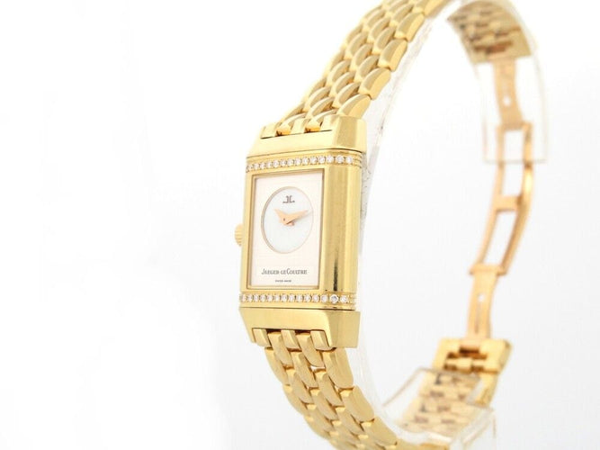 Montre montre jaeger lecoultre reverso duetto lady en or 18k & diamant 58 Facettes 257162