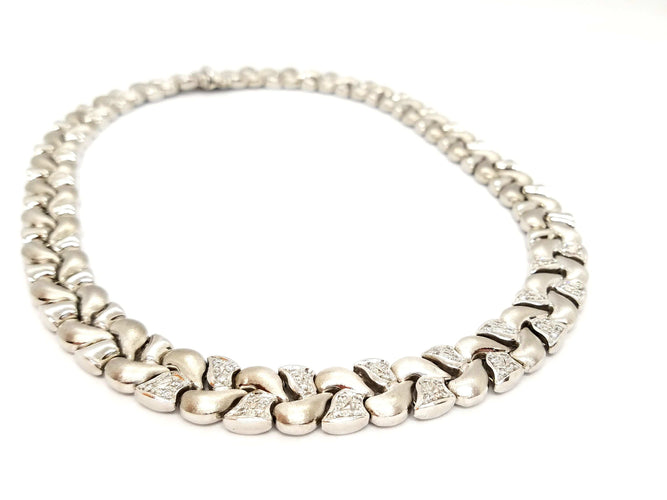 Collier Collier Or blanc Diamant 58 Facettes 760701CN