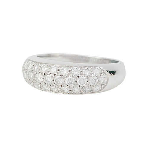 Bague 49 Bague jonc en or blanc, diamants. 58 Facettes 31460