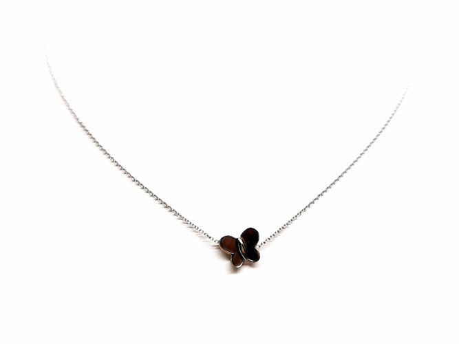 Collier Morganne Bello Collier Papillon Or blanc Nacre 58 Facettes 1186450CN