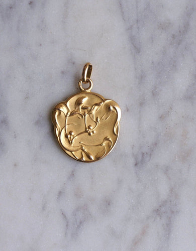 Pendentif Médaille Art Nouveau Becker sur or 58 Facettes