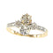 Bague 56 Charm Art Déco de Bague Vintage : platine, or jaune et diamants 58 Facettes 23360-0335
