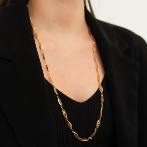 Collier Sautoir Or  jaune Filigrane 58 Facettes