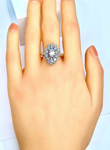 Bague Bague de fiançailles Or blanc Diamants 58 Facettes