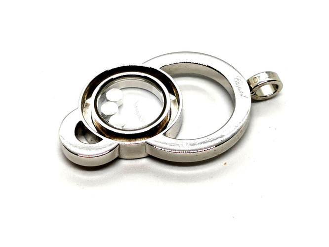 Pendentif Chopard Pendentif Pendentif Happy Diamonds Or blanc Diamant 58 Facettes 1468729CN