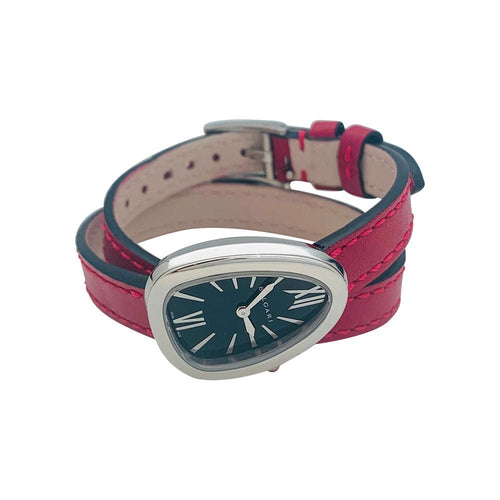Montre Montre Bulgari "Serpenti" en acier, cuir. 58 Facettes 31326
