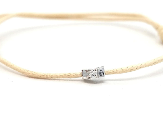 Bracelet Bracelet Cordon Or blanc Diamant 58 Facettes 578832RV