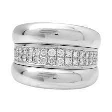 Bague Bague or gris de la maison Chopard modèle Strada 58 Facettes 0