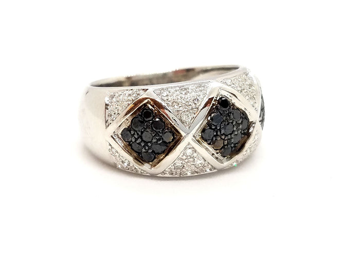 Bague 55 Bague Or blanc Diamant 58 Facettes 757307CN