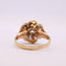 Bague Bague florale Pierres blanches, Or jaune 58 Facettes