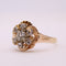Bague Bague florale Pierres blanches, Or jaune 58 Facettes