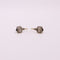 Boucles d'oreilles Boucles d’oreilles dormeuses or jaune et blanc motif hexagone pierre blanche 58 Facettes