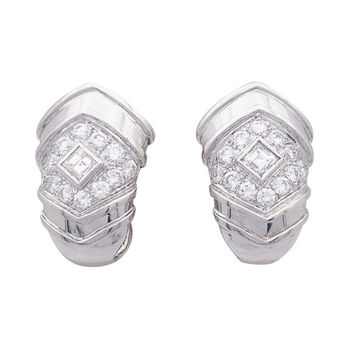 Boucles d'oreilles Boucles d'oreilles Repossi en or blanc, diamants. 58 Facettes 33545