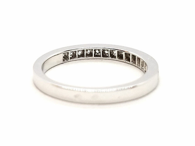 Bague 53 Bague Demie alliance Or blanc Diamant 58 Facettes 578766RV