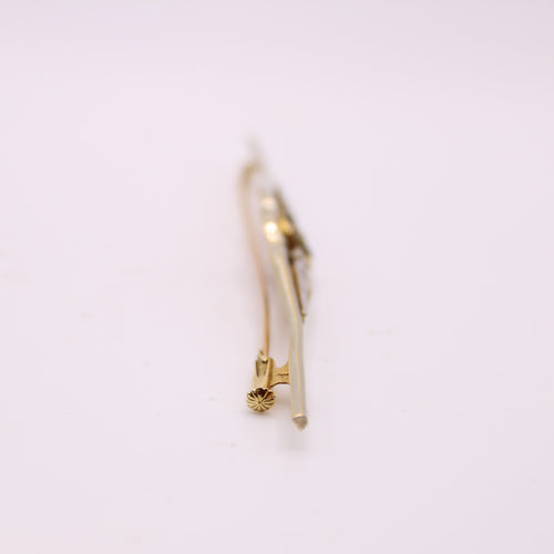 Broche Broche Art-déco Or jaune et platine, saphirs et diamants 58 Facettes