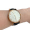 Montre Montre Jaeger Lecoultre en or rose, bracelet cuir. 58 Facettes 31470