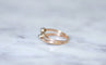 Bague Bague double anneau or rose diamants 58 Facettes
