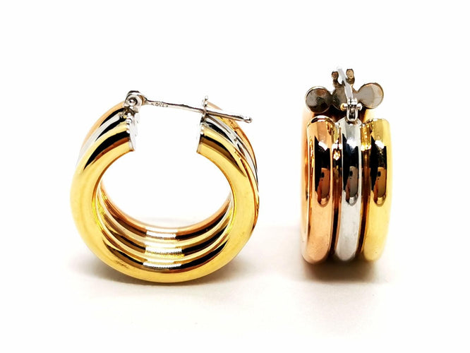 Boucles d'oreilles Boucles d'oreilles Créoles Or blanc 58 Facettes 1751504CN
