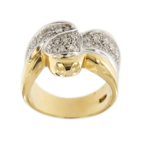 Bague 59 Bagues ruban 2 ors diamants 58 Facettes 14836