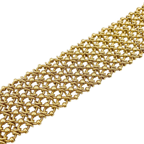 Bracelet Bracelet vintage Cartier, Résille, or jaune. 58 Facettes 32443