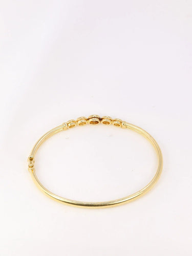 Bracelet Bracelet jonc vintage or souple et diamants 58 Facettes J94