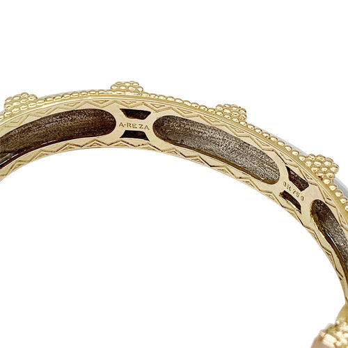 Bracelet Bracelet A.Reza en or blanc et or jaune. 58 Facettes 30723