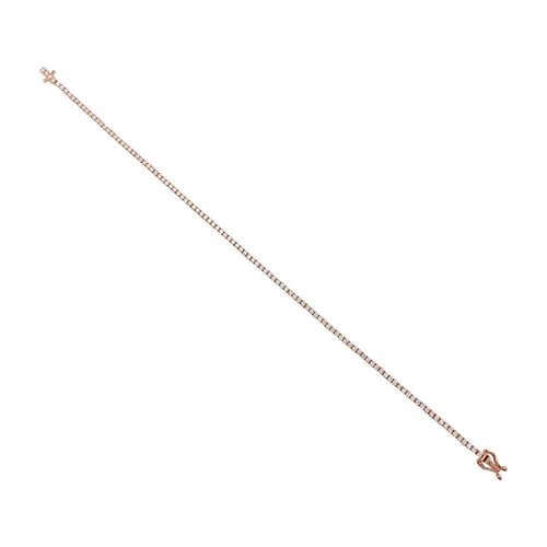 Bracelet Bracelet ligne diamants en or rose. 58 Facettes 32306
