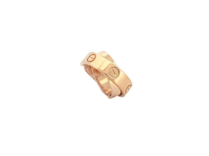 Bague 50 bague CARTIER double love en or rose 18k pendentif 58 Facettes 256980