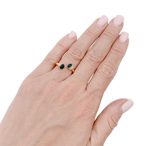 Bague 52 Bague Piaget "Possession", or rose, malachite, diamants. 58 Facettes 32702